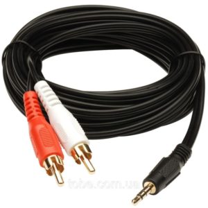 Прокат кабеля Ugreen 2 RCA тюльпаны - Mini Jack 10 м